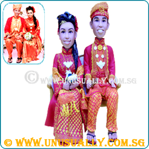 Full Custom 3D Traditional Malay Wedding Costum Figurines